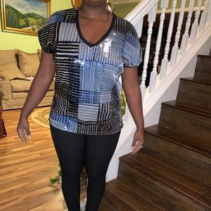 DKNY Sequined blouse